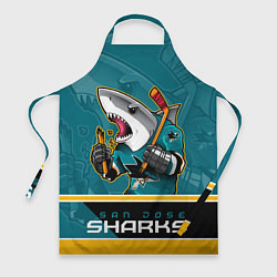 Фартук кулинарный San Jose Sharks, цвет: 3D-принт