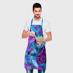 Фартук кулинарный Сине-розовые тропики, цвет: 3D-принт — фото 2