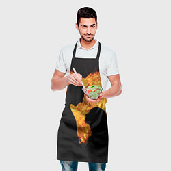 Фартук кулинарный Огненная любовь, цвет: 3D-принт — фото 2