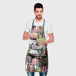 Фартук кулинарный GTA - все девушки персонажи, цвет: 3D-принт — фото 2