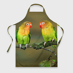 Фартук кулинарный Два попугая, цвет: 3D-принт