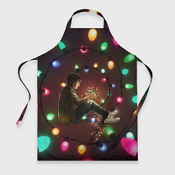 Фартук кулинарный Парень с лампочками, цвет: 3D-принт