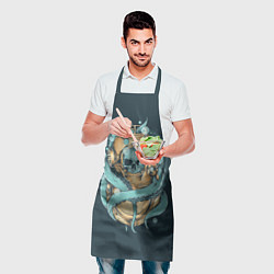 Фартук кулинарный Осьминог в акваланге, цвет: 3D-принт — фото 2