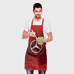 Фартук кулинарный Mercedes: Red Carbon, цвет: 3D-принт — фото 2