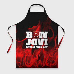 Фартук кулинарный Bon Jovi: Have a nice day, цвет: 3D-принт