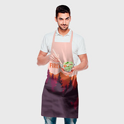 Фартук кулинарный Firewatch: Orange Style, цвет: 3D-принт — фото 2