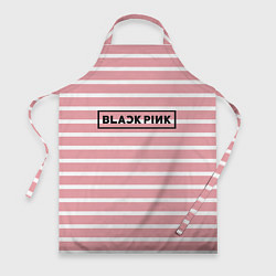 Фартук кулинарный Black Pink: Striped Geometry, цвет: 3D-принт