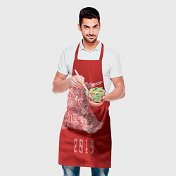Фартук кулинарный Красная свинья 2019, цвет: 3D-принт — фото 2
