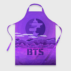 Фартук кулинарный BTS: Violet Mountains, цвет: 3D-принт