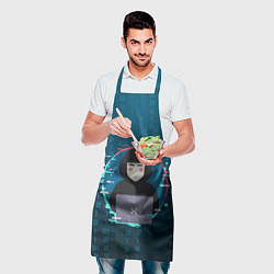Фартук кулинарный Anonymous hacker, цвет: 3D-принт — фото 2