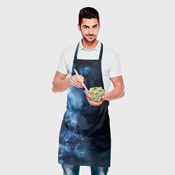 Фартук кулинарный Синий космос, цвет: 3D-принт — фото 2