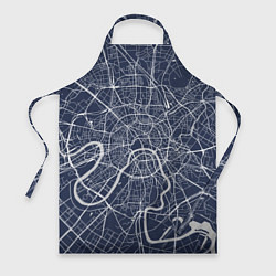 Фартук кулинарный Карта Москвы, цвет: 3D-принт
