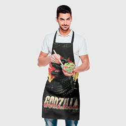 Фартук кулинарный Flame Godzilla, цвет: 3D-принт — фото 2