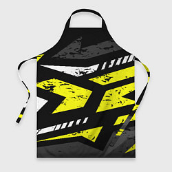 Фартук Black yellow abstract sport style