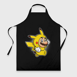 Фартук кулинарный Марио в костюме пикачу, цвет: 3D-принт