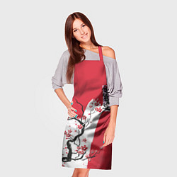 Фартук кулинарный Сакура Айкидо, цвет: 3D-принт — фото 2