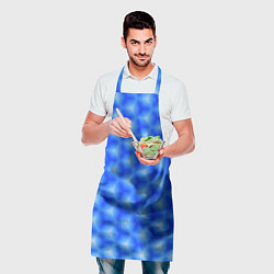 Фартук кулинарный Синие соты, цвет: 3D-принт — фото 2