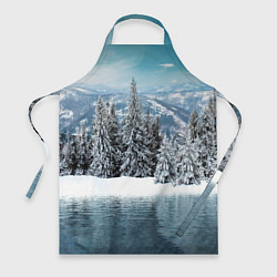 Фартук кулинарный Зимний лес, цвет: 3D-принт