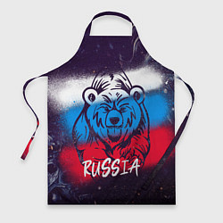 Фартук кулинарный Russia Bear, цвет: 3D-принт