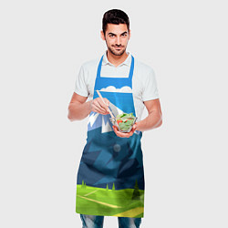 Фартук кулинарный Горы пейзаж природа вектор, цвет: 3D-принт — фото 2