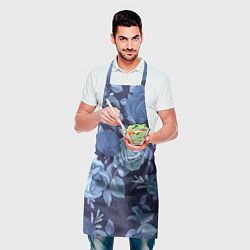 Фартук кулинарный Джинса Розы паттерн, цвет: 3D-принт — фото 2