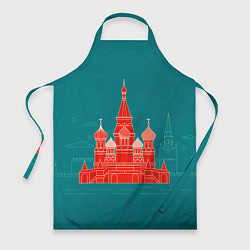 Фартук кулинарный Москва, цвет: 3D-принт