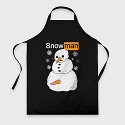 Фартук кулинарный Снеговик, цвет: 3D-принт