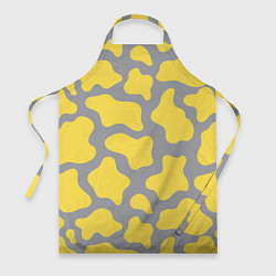 Фартук кулинарный Желто-серая корова, цвет: 3D-принт