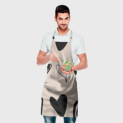 Фартук кулинарный Сердечный паттерн, цвет: 3D-принт — фото 2