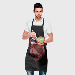 Фартук кулинарный Сердитый енотик, цвет: 3D-принт — фото 2