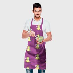 Фартук кулинарный Фиолетовые пони, цвет: 3D-принт — фото 2