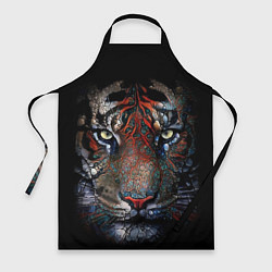 Фартук кулинарный Цветной тигр, цвет: 3D-принт