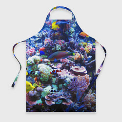 Фартук кулинарный Коралловые рыбки, цвет: 3D-принт