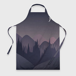 Фартук кулинарный Night forest, цвет: 3D-принт