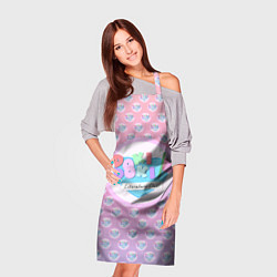 Фартук кулинарный Doki Doki Literature Club Лого паттерн Z, цвет: 3D-принт — фото 2