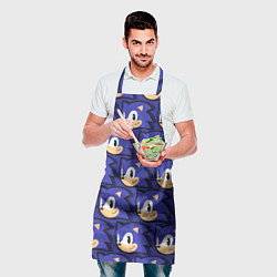 Фартук кулинарный Sonic pattern, цвет: 3D-принт — фото 2