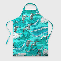 Фартук кулинарный Чайки в море, цвет: 3D-принт