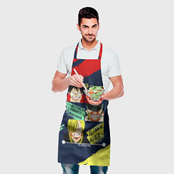 Фартук кулинарный Луффи, Зоро и Санджи One Piece, цвет: 3D-принт — фото 2