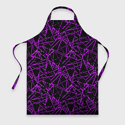 Фартук кулинарный Фиолетово-черный абстрактный узор, цвет: 3D-принт