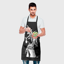 Фартук кулинарный Гинтоки Саката держит меч Гинтама, цвет: 3D-принт — фото 2