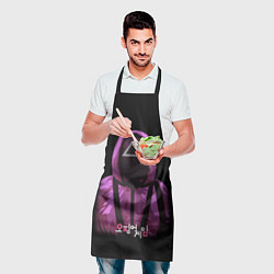Фартук кулинарный Squid Game Triangle Guy, цвет: 3D-принт — фото 2