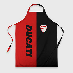 Фартук кулинарный DUCATI BLACK RED BACKGROUND, цвет: 3D-принт
