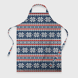 Фартук кулинарный Knitted Christmas Pattern, цвет: 3D-принт
