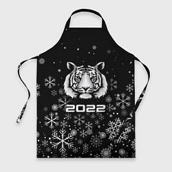 Фартук кулинарный Новогодний тиг 2022 со снежинками, цвет: 3D-принт