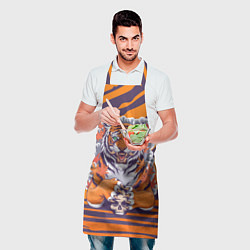 Фартук кулинарный Тигр с черепом, цвет: 3D-принт — фото 2