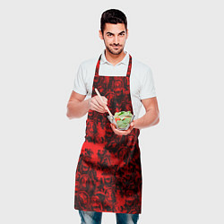 Фартук кулинарный LA CASA DE PAPEL RED CODE PATTERN, цвет: 3D-принт — фото 2