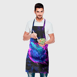 Фартук кулинарный Волк Неоновый, цвет: 3D-принт — фото 2