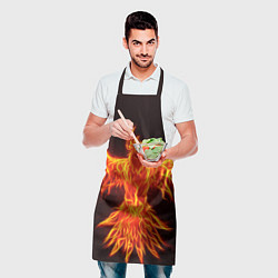 Фартук кулинарный ОГНЕННЫЙ ФЕНИКС FIRE PHOENIX, цвет: 3D-принт — фото 2