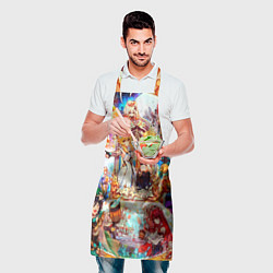 Фартук кулинарный Застолье всех героев ГЕНШИН ИМПАКТА, цвет: 3D-принт — фото 2