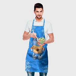 Фартук кулинарный Синий плюшевый тигренок 2022, цвет: 3D-принт — фото 2